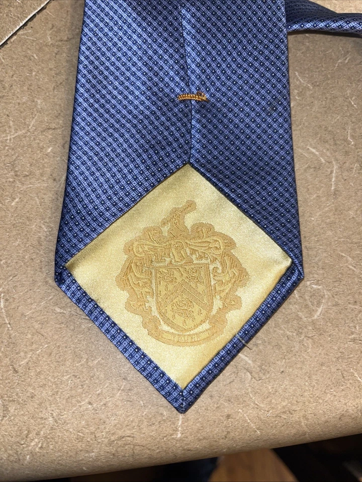 Corbata Donald Trump Signature 42" X 3,5” seda azul macizo diamante corbata Foto 2 de 4