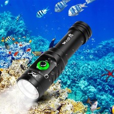 WINDFIRE TS08 Dive Light, Super Bright Scuba Diving Flashlight Dive Torch Rec...