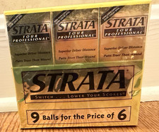 Spalding Strata Tour Professional Golf Balls 3 Packs w/3 in each / 9 Balls Total