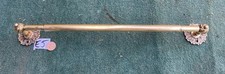 1 Of2 52-59cm Cast brass towel rail Pan rack old vintage Kitchen French c1920 E5