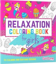 KIDS RELAXATION COLOURING BOOK: Arts and Crafts Unicorn for Girls of Ages 4 - 10