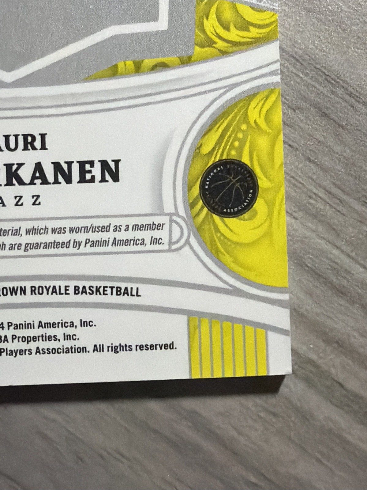 2023-24 Panini Crown Royale Silhouettes Lauri Markkanen Auto Game Used Patch /99 view 5