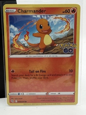 2022 Pokémon TCG Charmander Regular Common Card, Pokémon Go 1672