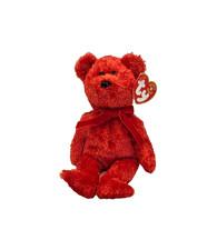 TY Beanie Baby Sizzle Red Bear 2001 Plush MWMT Retired Valentine Patriotic USA