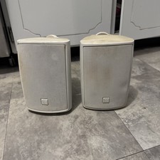 Pair of DUAL Indoor / Outdoor SPEAKERS White Model LU43PW White 3-Way 8x5x5