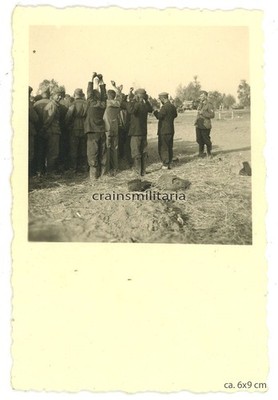 Orig. Foto Übergabe russ. Partisanen mit Hände hoch in Russland Ukraine