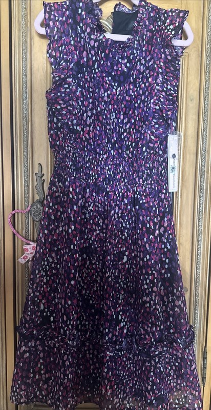 Aqua Bloomingdales NWT! Girls Size M 8/10 Chic Ruffle Lined Maxi Dress!