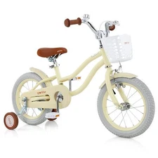 14 Inch Kids Bike Adjustable with Training Wheels Ages 3-8 Years Olds-14 inches 