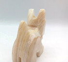 Dog Scottie Terrier Hand Carved Glossy Natural Onyx Stone Cream  Figurine — photo 5