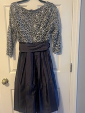 Jessica Howard Bling Gray Bling A line Holiday Dress Size 12 Excellent Condition