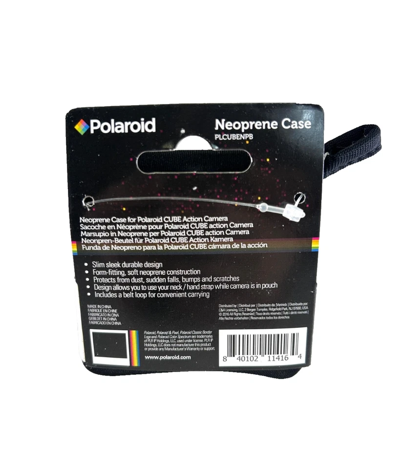 Polaroid Neoprene Case for Polaroid Cube Instant Digital Camera | Black - Image 3 of 4
