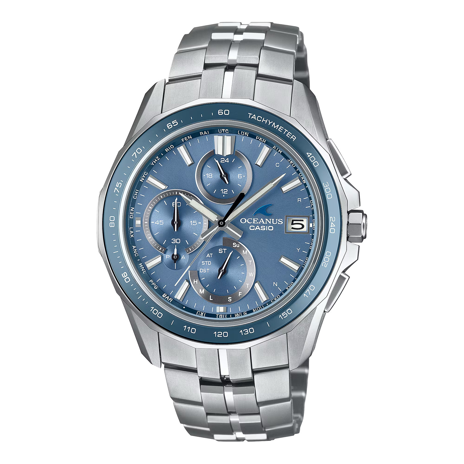 Casio Oceanus OCWS7000E-2A Manta S7000 Light Blue Dial Titanium Solar