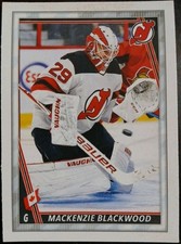 2020 - 2021 Topps Mackenzie Blackwood NHL Sticker Album #297 Hockey Card