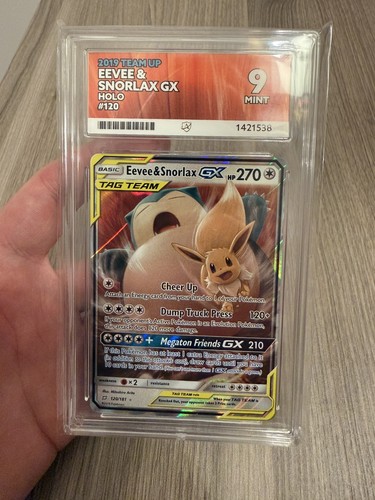 Eevee & Snorlax-GX graded ACE 9 for sale on eBay