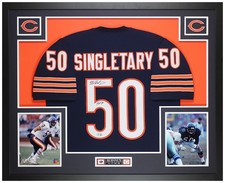 Mike Singletary Autographed & Framed Blue Chicago Jersey Beckett COA