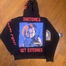 Childs Play Chucky Good Guys Zip Up Black Hoo...