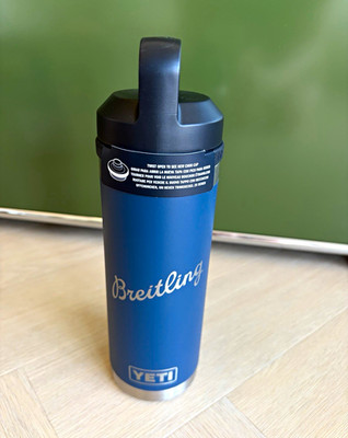 Yeti Breitling Rambler 532 ml blau Edelstahl mit Griff Deckel Drehverschluss