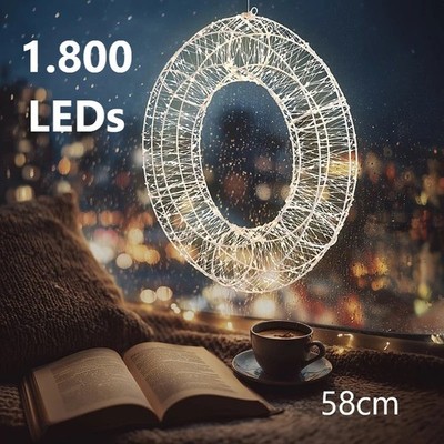 NEU 3D LED Lichterkranz Firework Effekt für Deko Weihnachten Schmuck Geschenk