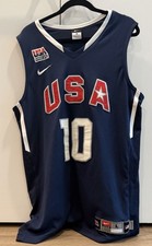 Nike Kobe Bryant #10 Team USA Basketball Jersey 2010 Olympics Navy Size Large
