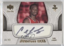 2007-08 Upper Deck Sweet Shot Signature Kicks 10/40 Carl Landry #SK-CL Auto 0ex8
