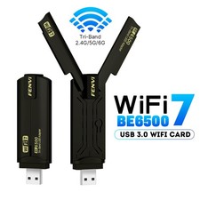 USB3.0 BE6500 WiFi 7 Tri-band Wireless WiFi USB Adapter 6500Mbps for Win10/11 PC