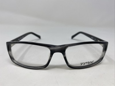 TIMEX TMX HAMMER BK 54-15-138 Black Crystal Full Rim Eyeglasses Frame TY08