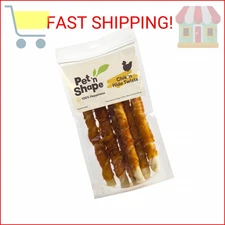 Pet 'n Shape Chik 'n Hide Twist - Chicken Wrapped Rawhide Natural Dog Treats, La