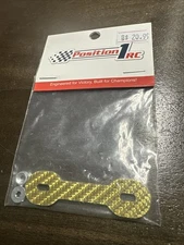 Position 1 RC Universal Carbon Fiber One Piece Wing Button Plate (Yellow) - New