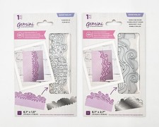 Crafter's Companion Gemini Edge'ables Dies 2Pk Swirls And Waves  Fleur-De-Lis