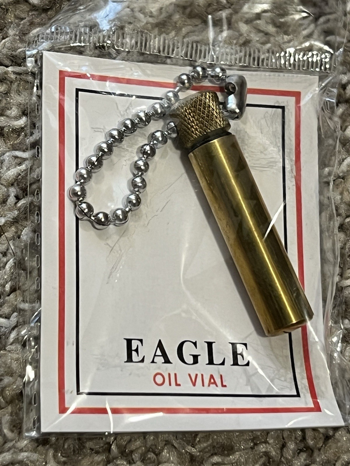Vial Container Keychain 73900 Brass 1.5 Inch Base Blessing Lds Nr