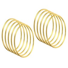 10pcs 3 Inch Dream Catcher Rings Macrame Wreath Floral Round Ring Hoop Gold