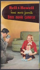 Bell  Howell Home Movie Favorite 8mm Movie Cameras sales folder c 1950s