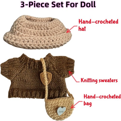Clothes for Labubu 15cm/17cm Doll Accessories Suit, Cute Outfit with Accessories - Picture 10 of 24
