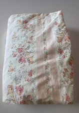 RALPH LAUREN Pink floral Italy vtg Full Floral Fitted Sheet Millicent HTF Flawed