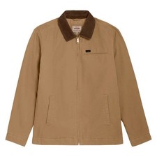 Wrangler Men s Canvas Work Jacket Corduroy Collar Quilted Lining Brown Size M