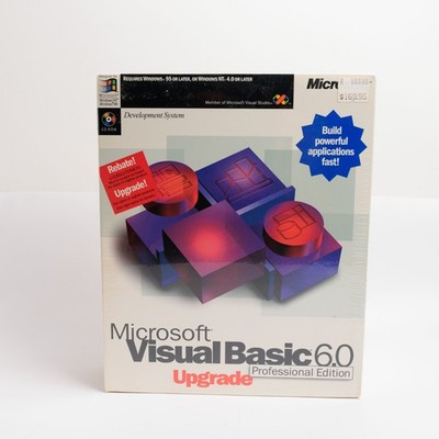 Microsoft Visual Basic 6.0 Professional Edition Upgrade Sealed