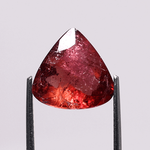Tormalina rubellite naturale 3,59 CT 11,6 MM pera taglio sfaccettato pietra preziosa non trattata - Foto 5 di 13
