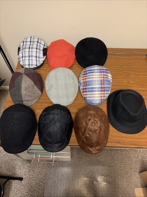 Lot of 10 Hats: Boston Scally, Funky Brims, Bruno Capelo, George - Sizes XL & 59