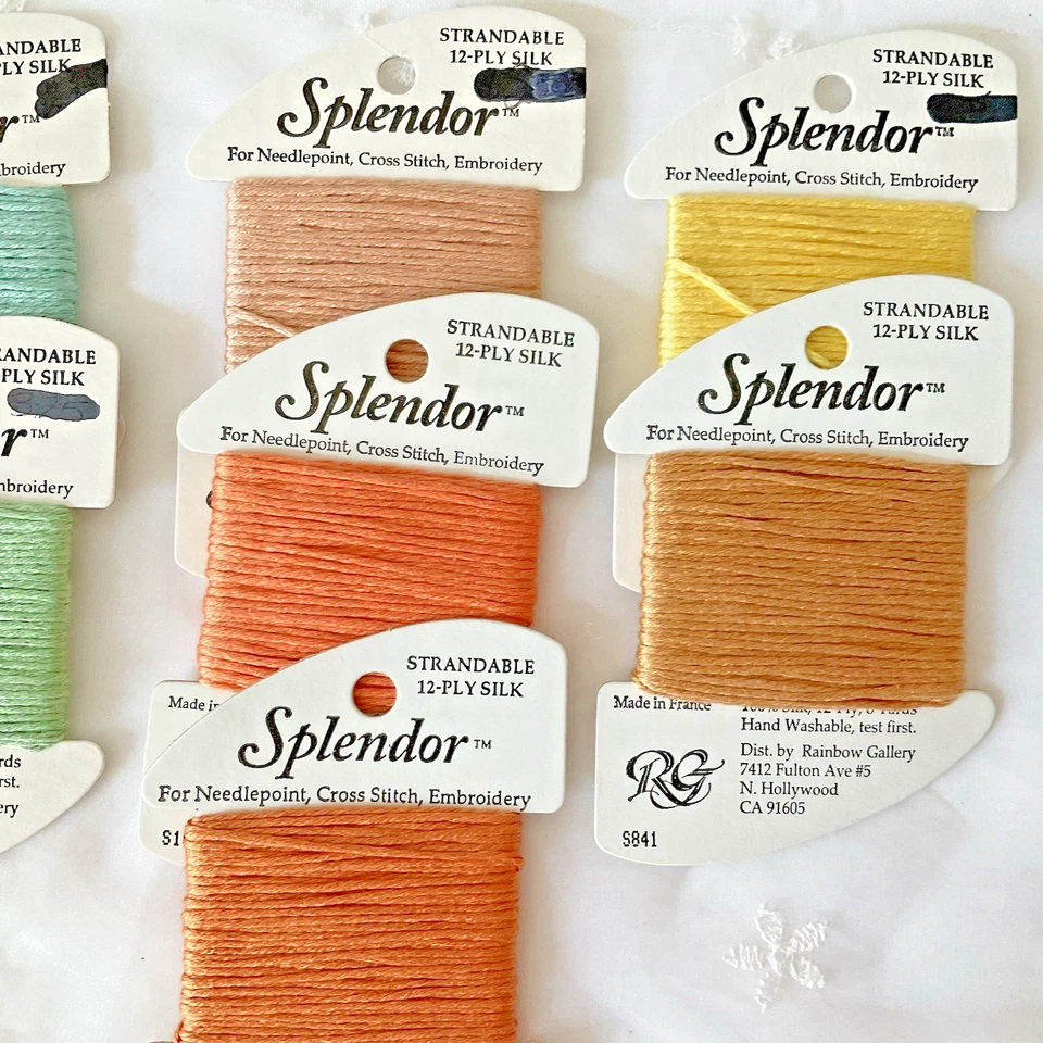 Rainbow Gallery Needlepoint Embroidery Thread Lot of 7 Splendor Spring Colors - Image 4 of 4