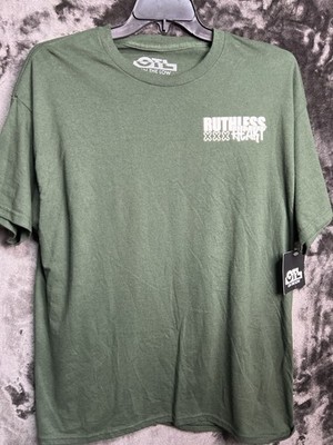 OTL On The Low Mens Large Green Skull Graphic Tee Ruthless NWT Shirt