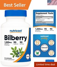 Pure Bilberry Extract Supplement - 90 Capsules, Third-Party Tested Quality