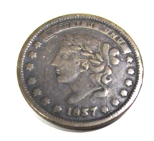 1837 Hard Times Token Not One Cent Millions for Defense For Tribute