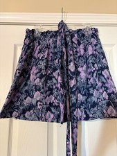 Old Navy 8 Blue Purple Pattern Belted Skirt