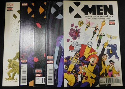 X-MEN WORST X-MAN EVER 1-5 MARVEL COMIC SET COMPLETE MAX BEMIS WALSH 2016 VF