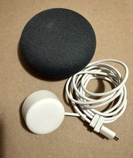 Google Home Mini Charcoal Smart Speaker Voice Search with Power Adapter