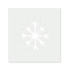 Snowflake 3 Outline Reusable Mylar Stencil, 10 mil Plastic Paint Stencil for