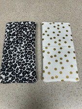 Sunglass / Eyeglass Fabric Cases - Cheetah Gold Polka Dots - Set of 2 - New
