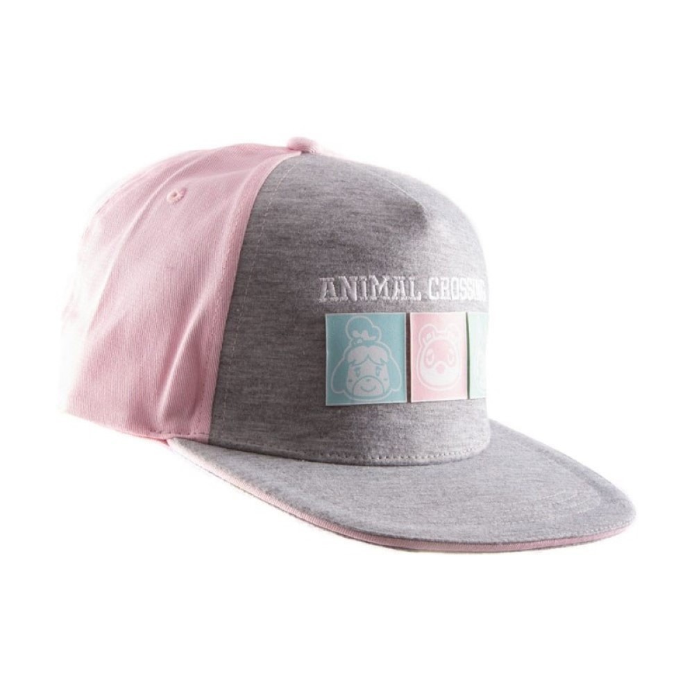 Casquette Animal Crossing officielle en coton gris pastel de qualité supérieure