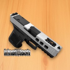 For Glock 19 Gen 3, Complete Slide, Black Ported Barrel, SILVER - USA Made