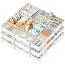 Drawer Organizer Clothes Storage - 24 Pack Baby Dresser Organizer for Nursery...